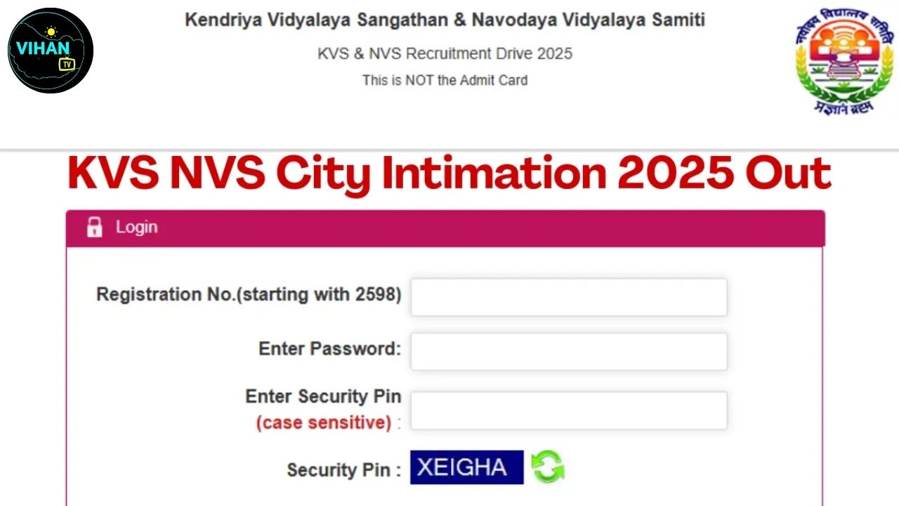 KVS NVS Tier I Exam Schedule 2025